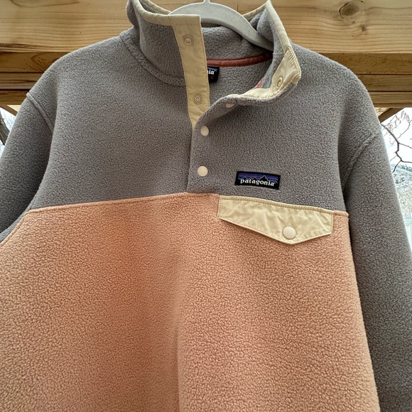Patagonia Synchilla Snap-T Recycled Fleece Pullover medium pink rosewater gray - Picture 12 of 16